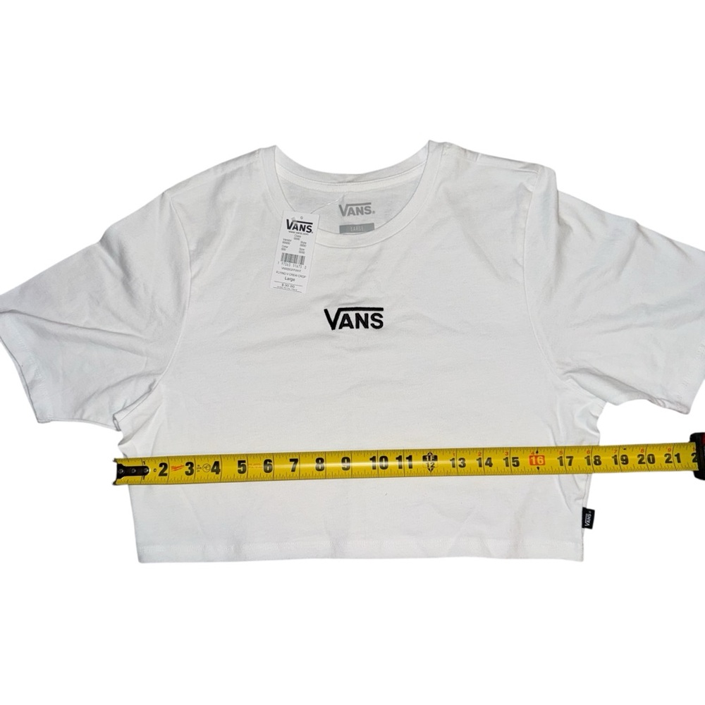 Vans White Cropped T-Shirt - Picture 4 of 6